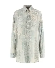 Balenciaga Leo Bleached Long-Sleeved Shirt XS White