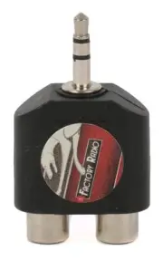Quality 1/8 Inch 3.5 mm Male Stereo Plug to Dual RCA Jack Splitter Audio Adapter