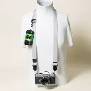SILVER Adjustable Camera Neck Strap w/ Peak Design Anchors 1.25" wide EXCLUSIVE