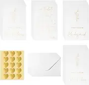 22pcs Bridesmaid Proposal Card Set, White Gold Bridesmaid Proposal Card with Envelopes Creative Bridesmaid Card for Wedding Party
