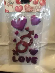 Valentine's Day Window Cling NEW