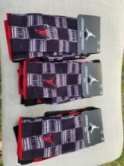 3 pars of Jordan Jumpman Lightweight Black & Red Checker 3Y-5Y