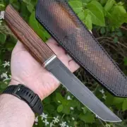 Tanto Japanese handmade knife (X12MF steel), Samurai knife with sheath #17