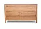 MURRAY SOLID MARRI WOOD DRESSER DRESSING TABLE 6 DRAWER CHEST DRAWERS NATURAL