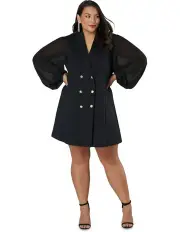 [Pink Dusk] Good Luvin Tuxedo Dress in Black