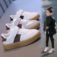 在飛比找蝦皮商城精選優惠-女童男童鞋 小白鞋 春款2024新款兒童白色運動鞋 中大童學