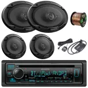 Kenwood KDC-BT33 1-DIN CD/Bluetooth Receiver, 2x 6.5" Speakers, 2x 6x9" Speakers
