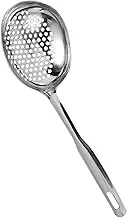 CATIEBYE Stainless Steel Colander Spoon Skimmer Ladle for Efficient Straining Versatile Kitchen Utensil for Noodles Vegetables and More for Home and Restaurant Use