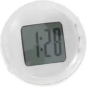 Vaguelly Self Adhesive Digital Clock for Car Dashboard Compact Coin Sized Automotive Display Easy Installation for Vehicles White