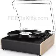 Bluetooth Wireless 3-speed Turntable w/ Built-in Speakers and Bluetooth