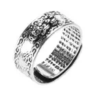 Lucky Carving Scripture Adjustable Rings Feng Shui Amulet Wealth Lucky Open Ring