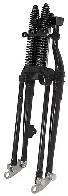 Mid USA 35251 18" Black Antique Style Springers 1" OD Stem Harley & Custom