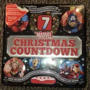 Marvel 7 Day Countdown to Christmas Tin Advent Calendar Book Stickers New Sealed