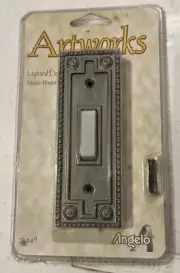 ANGELO ARTWORKS Home Decor Matte Pewter PUSH BUTTON Doorbell #76448 Lighted