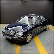 Scale Finished Model Car for Benz S55 AMG W220 1:18 Metal Die-cast Car Model Ornaments Collectibles Miniature Replica Car