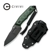 CIVIVI C23002-2 Propugnator Fixed Blade Knife, Micarta, Sheath, Cord, T-Clip