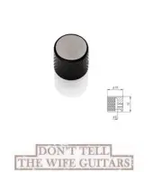 1-EMG Black Satin Flat Top Tele-Style Knob For 6mm Shaft Potentiometers