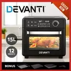 ✅ Devanti Air Fryer 15L LCD Fryers Kitchen Oven Oil Free Healthy Cooker 1200W