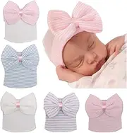 [Upsmile] 7 Pieces Adorable Baby Knot Headbands Newborn Elastic Sretch Head Wrap Baby Hat