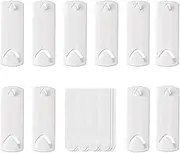 10Pcs Sawtooth Picture Hangers, Damage Free Hanging Frame Hangers, Wire Back Picture Frame Hanger, 12 Removable Adhesive Strips, No Nails Picture Wall Hooks for Home Bathroom Kitchen Closet