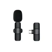 Wireless Lavalier Microphone Portable Audio Video Recording Mini Mic For iPhone Android Facebook Youtube Live Broadcast Gaming Type-C
