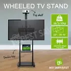 32"-75" Mobile TV Floor Stand Bracket Freestanding Television Mount w/ Shelf