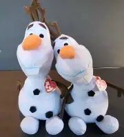 Sparkle Frozen Plush Snowman W Tag Beanie Babies Sparkle Set of 2