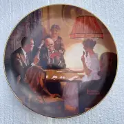 Vintage Norman Rockwell Plate Room That Light Made Knowles Light Campaign #1