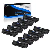 10PK Black Q2612A 12A Toner Cartridge For HP LaserJet 3052 3055 M1319 1012 3020