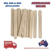 100/200/500pcs Jumbo Natural Wooden Craft Sticks Paddle Pop Sticks 15cm x 1.7cm