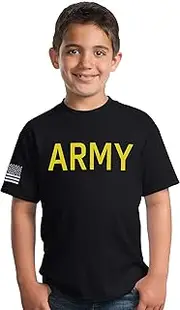 [Ann Arbor T-shirt Co.] Kid's Army PT Style Shirt | U.S. Military Physical Training Infantry Child Boy Girl T-Shirt