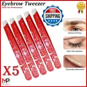 Professional Eyebrow Tweezers Hair Beauty Slanted Stainless Steel Tweezer Tool