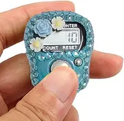 Ancsttu Electronic Finger Counter | Digital Counter Clicker - Handheld Ticker Machine with HD Display Device Portable with Floral Design for Swimming Baseball Golf Crochet