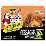 Dave's Killer Bread Org Protein Peanut Buttr Choclte Chip Bar 7.6 oz (Pack of 6)
