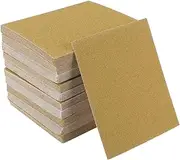 X AUTOHAUX Universal 4.49Inch x 5.51Inch 80 Grit Sanding Discs Hook & Loop Sanding Sheets Brown Corundum 100 Pcs