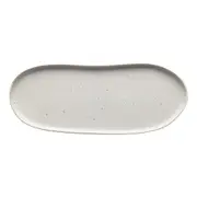 Ecology Domus 35cm Stoneware Oblong Plate Food Serving Platter Tableware Ecru