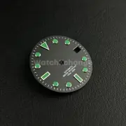 28.5mm Black & Green Watch Dial for SEIKO NH35 Watch Movement Parts