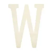 15 Inch Wooden Letter,Large Blank Unfinished Wooden Alphabet Letters(Letter W)