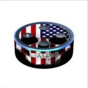 Skin Decal for Amazon Echo Dot (2nd gen) / American Skull Flag in Skull