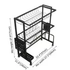 Dish Drying Rack 2 Layer Drying Rack Drainer Shelf Over Sink Dish Kitchen