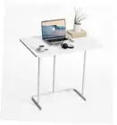 C-Shaped End Table, Small Side Table for Couch, Coffee Table and Nottable