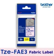 Brother Label Tape Tze-FAE3 Fabric Label 12mm Blue on Pink Tape Genuine[Qty20ea]