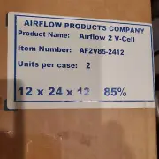 Air FLOW AF2V85-2412 V-Bank Air Filter, 12X24x12"