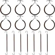 Hotop 15 Pieces Elastic Hook Hair Tie Styling Ponytail Holder Hooks Cord for Curly Long Hair(Brown)