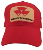 Massey Ferguson Tractor 6 Panel Red Hat Cap Gift MF Fits Most