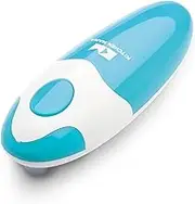 Kitchen Mama Electric Can Opener: Open Your Cans with A Simple Push of Button - Smooth Edge, Food-Safe and Battery Operated Handheld Can Opener(Sky Blue)