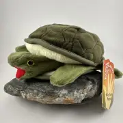 NEW Folkmanis Hand Puppet Turtle Plush 8.5” Green Folktails Furry Folk NWT