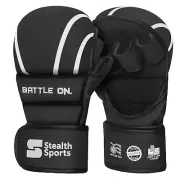 MMA Gloves – Shooter Open Palm Martial Arts Grappling Mitts for Sparring