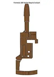 Formula 280 Swim Platform Cockpit Pad Boat EVA Foam Faux Teak Deck Floor Mat
