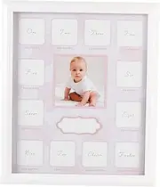 Toddmomy 1 Month Growth Record Photo Frame Newborn Milestone Picture Frame for First Year Safe Durable Design for Bedroom Shelf Decor